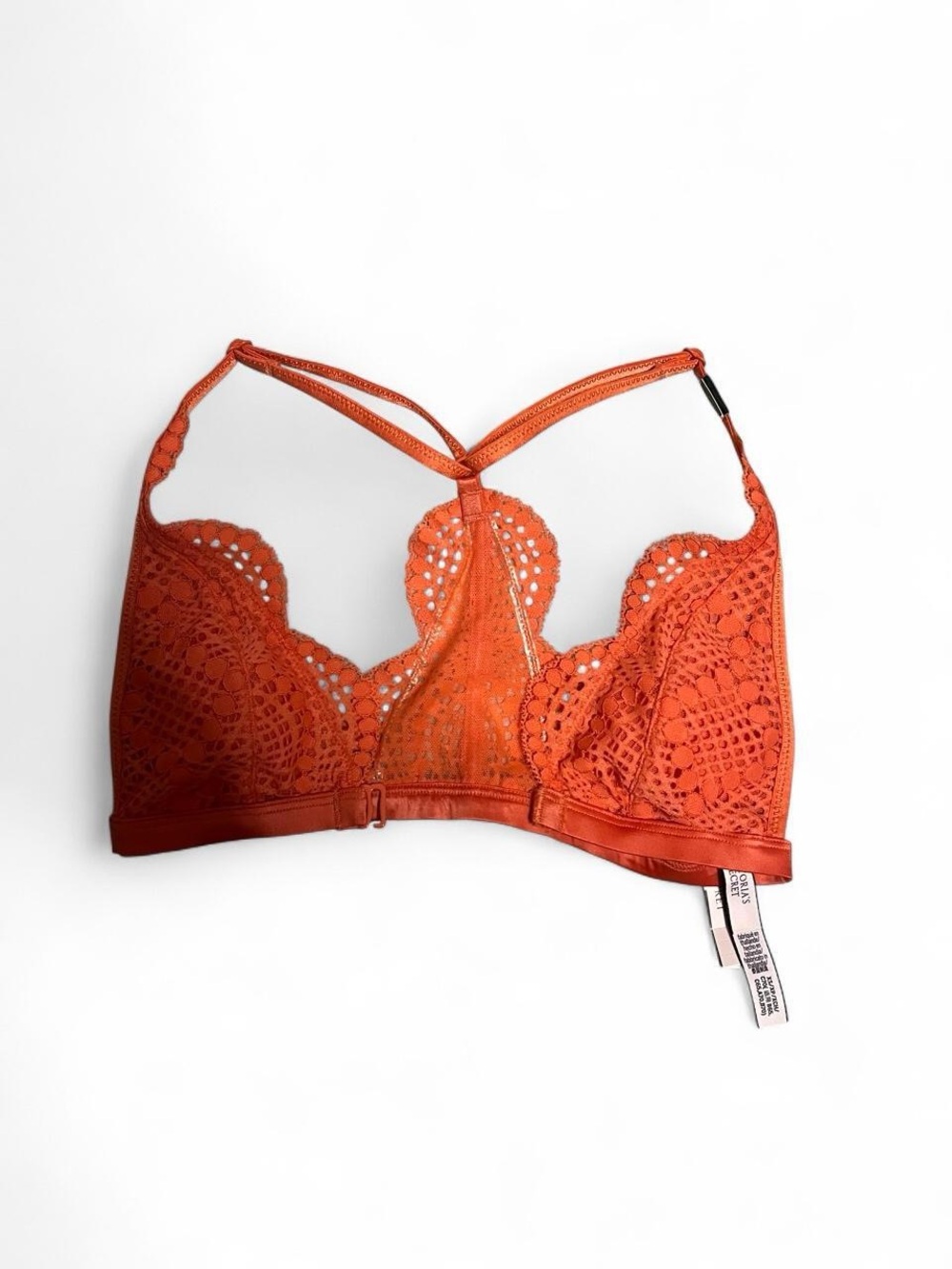 BRAND NEW WT Victoria's Secret Orange Lace Bralette